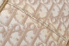 Authentic Christian Dior Trotter Romantic Tote Bag PVC Leather Beige 0206I