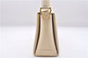 Authentic GUCCI Vintage Bamboo 2Way Shoulder Hand Bag Purse Leather Ivory 0207F