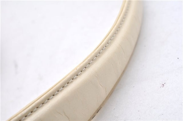 Authentic GUCCI Vintage Bamboo 2Way Shoulder Hand Bag Purse Leather Ivory 0207F