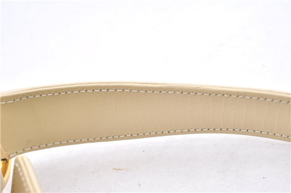 Authentic GUCCI Vintage Bamboo 2Way Shoulder Hand Bag Purse Leather Ivory 0207F