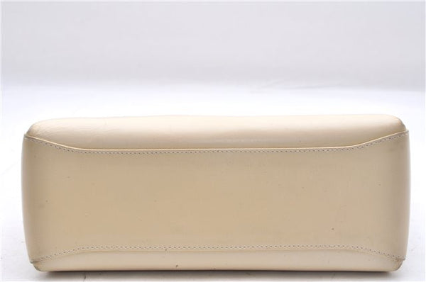 Authentic GUCCI Vintage Bamboo 2Way Shoulder Hand Bag Purse Leather Ivory 0207F