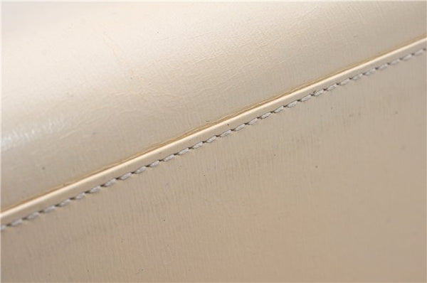 Authentic GUCCI Vintage Bamboo 2Way Shoulder Hand Bag Purse Leather Ivory 0207F