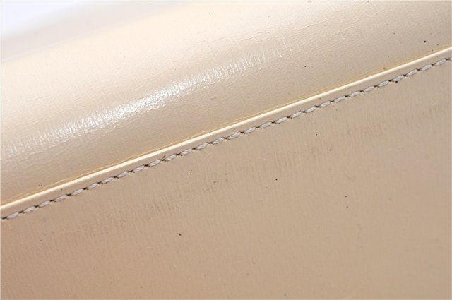 Authentic GUCCI Vintage Bamboo 2Way Shoulder Hand Bag Purse Leather Ivory 0207F