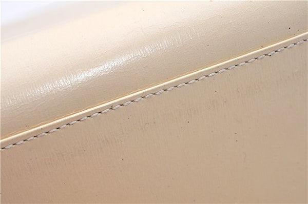 Authentic GUCCI Vintage Bamboo 2Way Shoulder Hand Bag Purse Leather Ivory 0207F