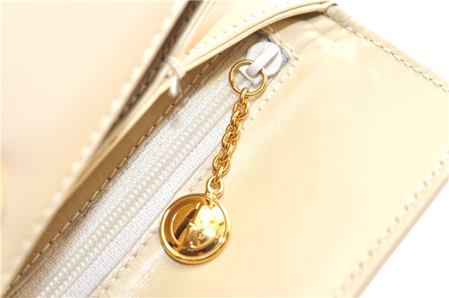 Authentic GUCCI Vintage Bamboo 2Way Shoulder Hand Bag Purse Leather Ivory 0207F