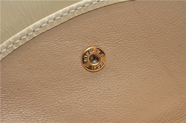 Authentic GUCCI Vintage Bamboo 2Way Shoulder Hand Bag Purse Leather Ivory 0207F