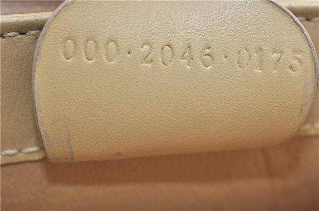 Authentic GUCCI Vintage Bamboo 2Way Shoulder Hand Bag Purse Leather Ivory 0207F