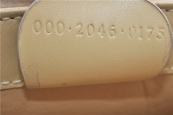 Authentic GUCCI Vintage Bamboo 2Way Shoulder Hand Bag Purse Leather Ivory 0207F