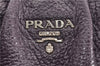 Authentic PRADA CERVO LUX Leather Nappa Shoulder Tote Bag BR3940 Purple 0208G