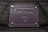 Authentic PRADA CERVO LUX Leather Nappa Shoulder Tote Bag BR3940 Purple 0208G