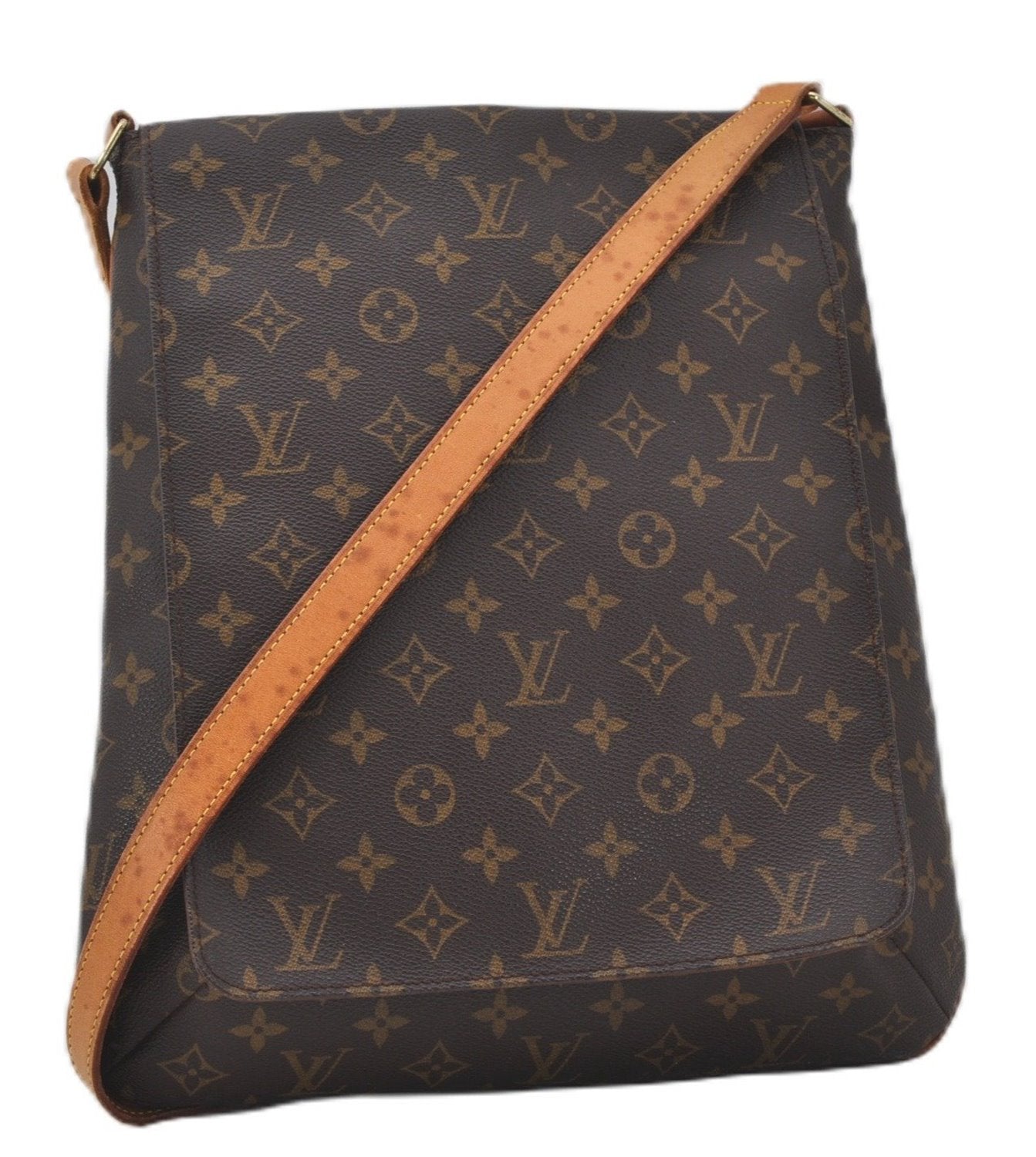Authentic Louis Vuitton Monogram Musette Shoulder Cross Body Bag M51256 LV 0209F