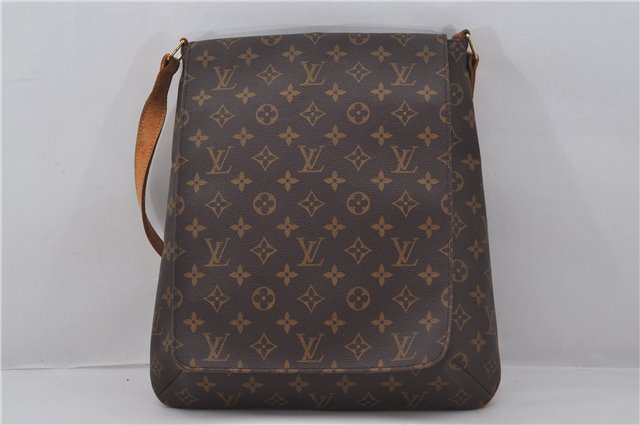 Authentic Louis Vuitton Monogram Musette Shoulder Cross Body Bag M51256 LV 0209F