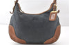 Authentic PRADA Denim Jacquard Denim Leather Shoulder Bag BR4622 Navy 0209G
