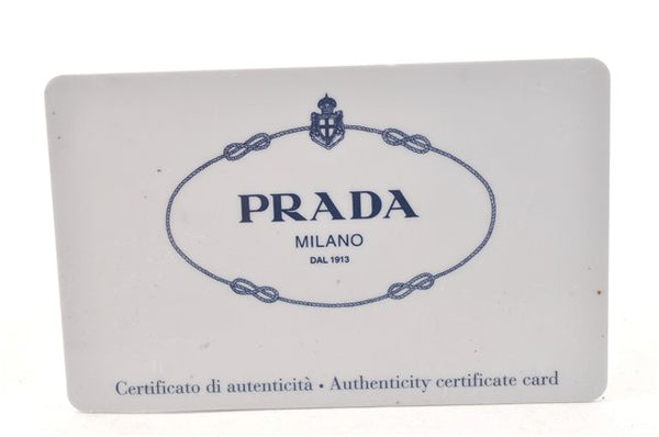 Authentic PRADA Denim Jacquard Denim Leather Shoulder Bag BR4622 Navy 0209G