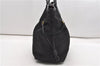 Authentic PRADA Vintage Nylon Tessuto Leather Shoulder Hand Tote Bag Black 0210G