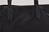 Authentic PRADA Vintage Nylon Tessuto Leather Shoulder Hand Tote Bag Black 0210G