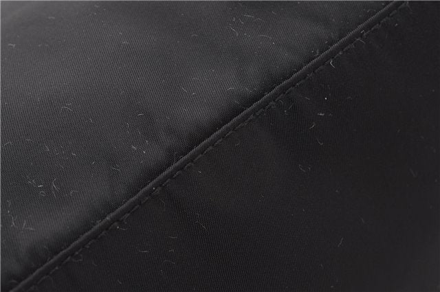 Authentic PRADA Vintage Nylon Tessuto Leather Shoulder Hand Tote Bag Black 0210G