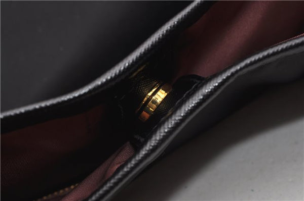 Authentic PRADA Vintage Nylon Tessuto Leather Shoulder Hand Tote Bag Black 0210G
