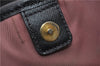 Authentic PRADA Vintage Nylon Tessuto Leather Shoulder Hand Tote Bag Black 0210G