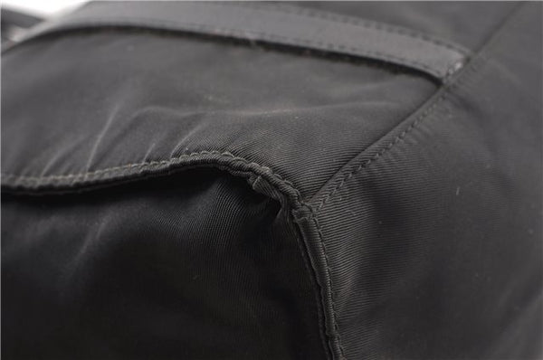 Authentic PRADA TESSUTO TREND Nylon Leather Shoulder Tote Bag B9872 Black 0211G