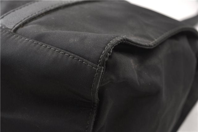 Authentic PRADA TESSUTO TREND Nylon Leather Shoulder Tote Bag B9872 Black 0211G
