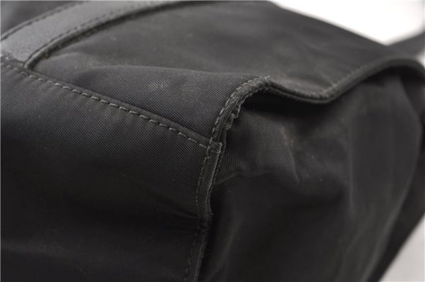 Authentic PRADA TESSUTO TREND Nylon Leather Shoulder Tote Bag B9872 Black 0211G