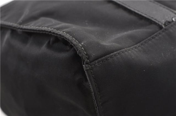 Authentic PRADA TESSUTO TREND Nylon Leather Shoulder Tote Bag B9872 Black 0211G