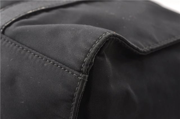 Authentic PRADA TESSUTO TREND Nylon Leather Shoulder Tote Bag B9872 Black 0211G