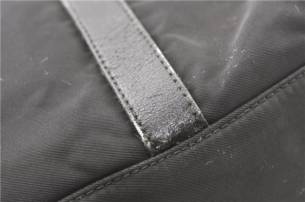 Authentic PRADA TESSUTO TREND Nylon Leather Shoulder Tote Bag B9872 Black 0211G