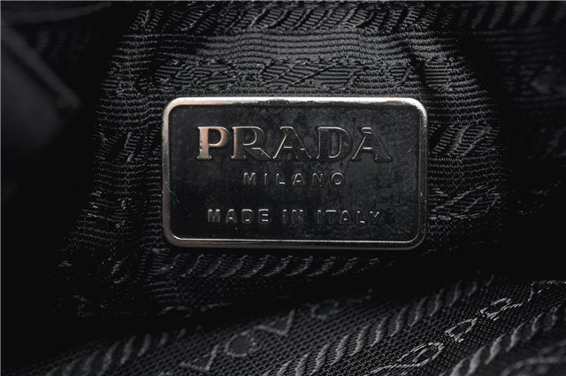 Authentic PRADA TESSUTO TREND Nylon Leather Shoulder Tote Bag B9872 Black 0211G
