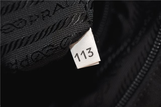 Authentic PRADA TESSUTO TREND Nylon Leather Shoulder Tote Bag B9872 Black 0211G