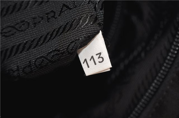 Authentic PRADA TESSUTO TREND Nylon Leather Shoulder Tote Bag B9872 Black 0211G