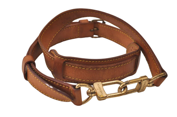 Authentic Louis Vuitton Leather Shoulder Strap Beige 35.8-42.9" LV 0212E