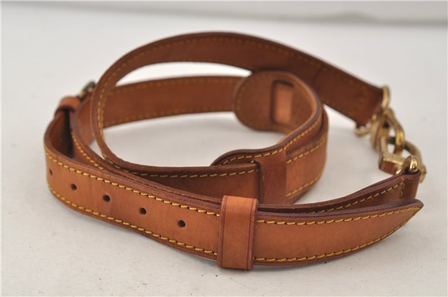 Authentic Louis Vuitton Leather Shoulder Strap Beige 35.8-42.9
