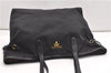 Authentic PRADA TESSUTO SAFFIANO Nylon Leather Tote Bag BR4001 Black 0212G