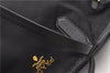 Authentic PRADA TESSUTO SAFFIANO Nylon Leather Tote Bag BR4001 Black 0212G