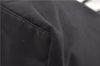 Authentic PRADA TESSUTO SAFFIANO Nylon Leather Tote Bag BR4001 Black 0212G