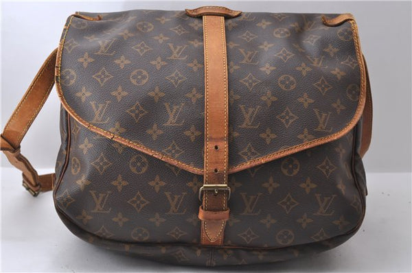 Auth Louis Vuitton Monogram Saumur 35 Shoulder Cross Body Bag M42254 LV 0213D