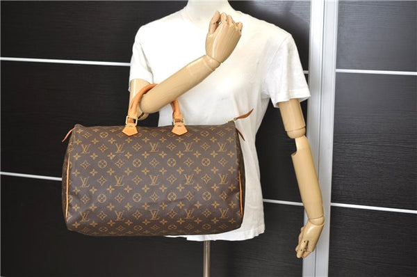 Authentic Louis Vuitton Monogram Speedy 40 Hand Boston Bag M41522 LV 0213F