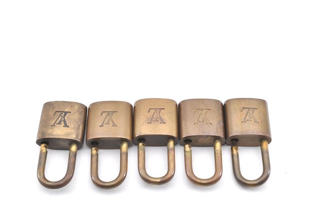 Authentic Louis Vuitton Padlock Gold 10Set LV 0214G