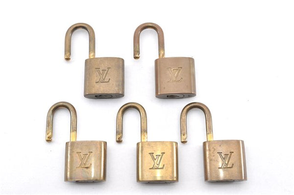 Authentic Louis Vuitton Padlock Gold 10Set LV 0214G