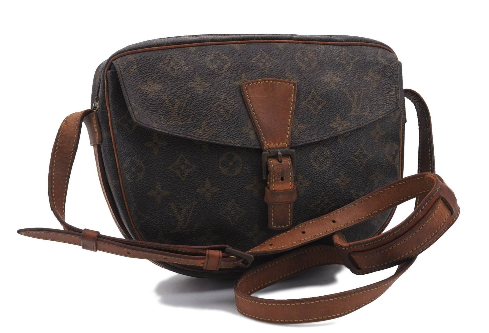 LOUIS VUITTON Monogram Jeune Fille MM Shoulder Cross Bag M51226 LV Junk 0216C