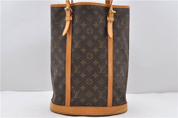 Authentic Louis Vuitton Monogram Bucket GM Shoulder Bag M42236 LV 0216D