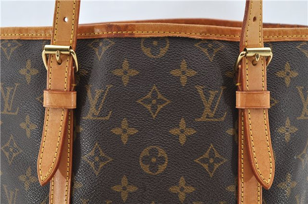 Authentic Louis Vuitton Monogram Bucket GM Shoulder Bag M42236 LV 0216D