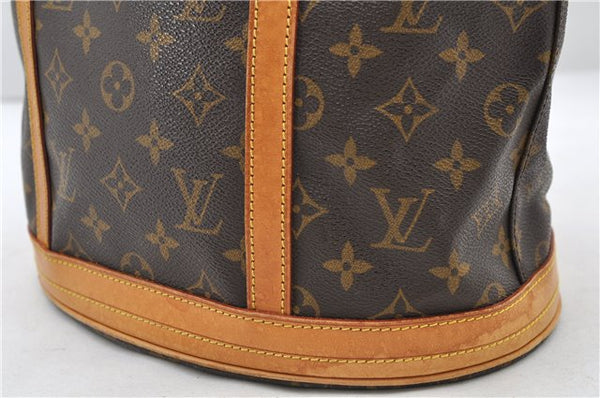 Authentic Louis Vuitton Monogram Bucket GM Shoulder Bag M42236 LV 0216D