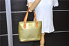 Authentic Louis Vuitton Vernis Houston Shoulder Bag M91053 Light Green LV 0217D