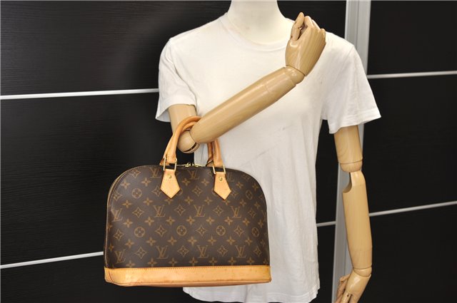 Authentic Louis Vuitton Monogram Alma Hand Bag Purse M51130 LV 0218F