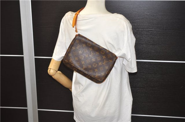 Authentic Louis Vuitton Monogram Musette Tango Shoulder Bag M51257 LV 0219F