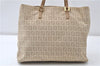 Authentic FENDI Zucchino Vintage Shoulder Hand Bag Canvas Leather Beige 0219G