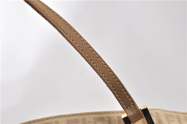 Authentic FENDI Zucchino Vintage Shoulder Hand Bag Canvas Leather Beige 0219G
